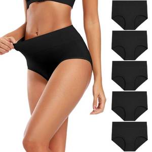 lot 14127 image: Molasus Womens Cotton High Waisted Brief Underwear Large