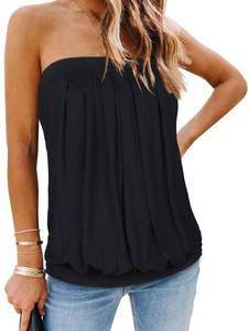lot 14136 image: CHICGAL Womens Off-The-Shoulder Tank Top, Large, Black