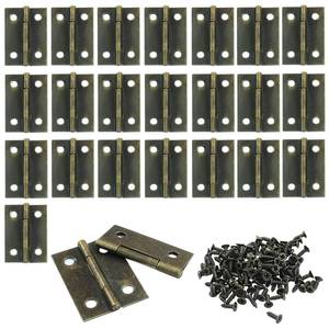 lot 14144 image: Murtenze Door Hinge 1.5 Inch Antique Bronze 24 Pack
