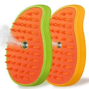 lot 14150 image: KALAMANDA Steam Brush 3-in-1 Pet Grooming Comb