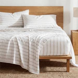 lot 17147 image: Bedsure Striped Sheets Queen Size 16 Deep Pocket