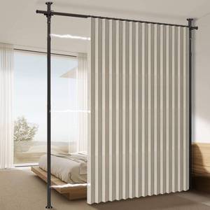 lot 17151 image: AJAZZ Blackout Room Divider Curtain Panel with Tension Rod  Retail $119.99