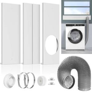lot 17156 image: Purteery 4 Dryer Vent Window Kit with 8FT Hose
