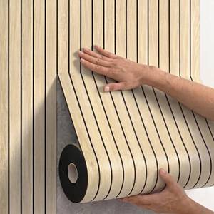 lot 17158 image: Joykiss Peel and Stick Wall Panels White Oak 236x15.7  Retail $159.99