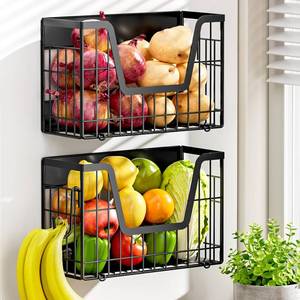 lot 17166 image: YIWANFW 2 Pack Magnetic Shelf Basket 12.2in