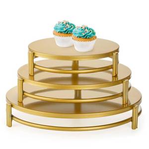 lot 17188 image: Yarlung 3 Pack Gold Cake Stands, 7.89.811.8 Inch