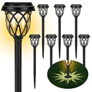 lot 17194 image: Ruhotili Solar Outdoor Lights IP65 Waterproof (8-Pack)