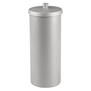 lot 17201 image: iDesign Toilet Paper Canister with Lid, Silver