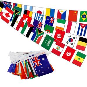 lot 18423 image: String Flag Bunting 95Ft 200 Country Flags