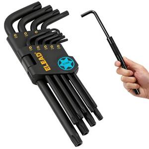 lot 18429 image: ELEAD 11-Piece Torx Star Allen Wrench Set T10-T50