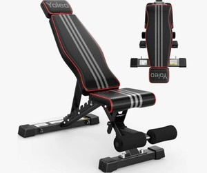lot 1217 image: Yoleo Adjustable Weight Bench 660LB Foldable Workout Bench