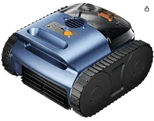lot 7648 image: Cordless Robotic Pool Vacuum, Pool Cleaner with Track Drive & Sonar Navigation, 180W Brushless Motor, Wall & Waterline Climbing, 150-Min Runtime, for Inground & Above-Ground Pools up to 2150 Sq. Ft.