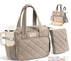 lot 13427 image: Floe Quilted BackpackTravel Bag Beige