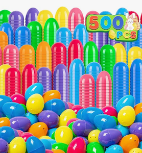 lot 17165 image: 500-Pack Plastic Easter Eggs Assorted Colors