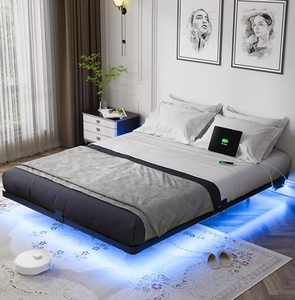 lot 17168 image: Floating Bed Frame BF-Q005 Queen Size Metal Platform