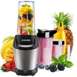 lot 1227 image: COSORI Professional High Speed Blender, 9-Piece Portile Personal Kitchen Single Serve Blenders for Shakes and Smoothies Heavy Duty Ice and Juice with Travel Sport Bottles and 3 Tritan BPA-Free Cups