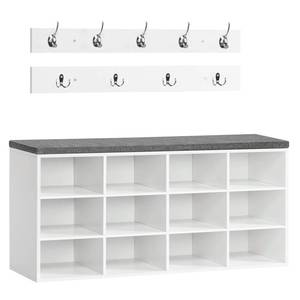 lot 1232 image: HOOBRO Shoe Storage Bench with Cushion, 39.4 L Entryway Bench
