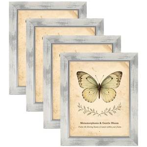 lot 1278 image: XUANLUO 8x10 Picture Frames Set of 4,Rustic Retro Photo Frame(White)