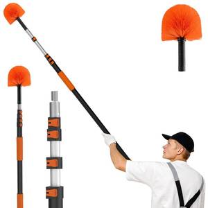 lot 1285 image: LAANPOLE 20FT Cobweb Duster with Extension Pole, Spider Web Brush for Cleaning Extendable, Professional Ceiling and Corner Dusters for Outdoor Indoor Use