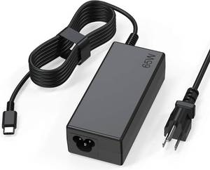 lot 2032 image: 65W USB C Laptop Charger Compatible with Lenovo ThinkPad T480 T490 T580 X1 Carbon T14 T14s T16 E14 E16 Yoga C940 C930 720 910 920 7i Chromebook C330 S330,Type C Fast Charging Power Supply Adapter Cord