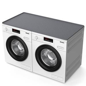 lot 7686 image: 54 x 27.5 Washer and Dryer Covers for the Top��Waterproof and non-slip Washing Machine Cover��Applies to Kitchen��laundry room organization��Washer Dryer Countertop. (Gray)
