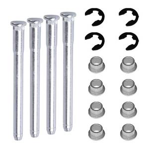 lot 8232 image: UZZH 16 PCS Car Door Hinge Pin Kit for 1988-2002 Chevy GMC C1500 C2500 K1500 K2500 K3500, Door Hinge Roll Pins and Bushing Repair Kits (4 pins 2 Door) with E-Ring Clamp
