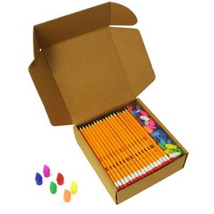lot 8270 image: S & E TEACHERS EDITION Pencils & Erasers Tops Set, 220Pcs