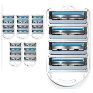 lot 8274 image: 24PCS Razor Blades Refills Compatible with Mach3 Razors, Replaceable Blades with 3-Layer Stainless Steel Blades