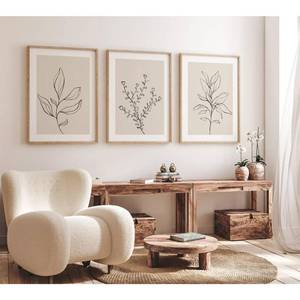 lot 8279 image: Joocrise Botanical Wall Art Decor Set of 3 Neutral Wall Decor Boho Beige Canvas Wall Art Botanical Minimalist Pictures Botanical Neutral Prints Beige Boho Artwork for Room Bedroom 16x24 Inch Unframed