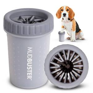 lot 8295 image: Dexas Medium MudBuster Portable Dog Paw Washer, Light Gray - Premium Quality Pet Supplies and Dog Accessories - Cleansing, Self Cleaning, Silicone - 6x6x6 Inches, 0.308 kg, 1 Count
