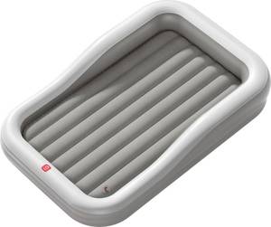 lot 9633 image: QPAU Inflatable Toddler Travel Bed with 3-Sided, Extra Large, Gray