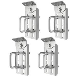 lot 9651 image: YESiDEA 8 Boat Trailer Bunk Bracket Kit Double U Heavy Duty Silver 4 Pack