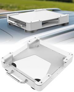 lot 9655 image: Starlink Mini Magnetic Roof Car Mount, Aluminum Frame with 3.5mm Acrylic Shield �� Strong Magnetic Hold, Quick Install, Weatherproof, Hail & UV Resistant, Protective for RV, Truck, Boat (Silver-White)