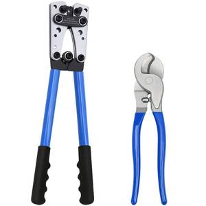 lot 9665 image: Battery Cable Lug Crimping Tool, Wire Crimper Tool with Cable Cutter for AWG 10-10