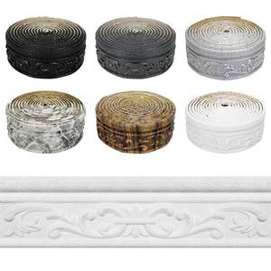 lot 9667 image: Wallpaper Border 360 x 3.1 Peel Stick Foam Molding Trim Self Adhesive, Crown Molding Wallpaper Border Flexible, 3D Wall Edging Lines Foam Baseboard, Wall Base Moulding Trim for Home DIY Decoration