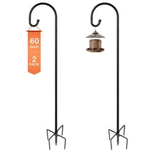 lot 9682 image: Ottsuls Shepherd-Hooks Adjustable for Bird-Feeder Lantern Plant-Hook Garden-Stake - Plant Stand Hanger for Outdoor Flower Basket, Bird Feeder Hanger Weddings D�cor