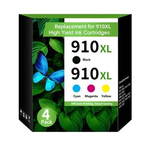 lot 10174 image: Caelum 910XL Pack (4-Pack, BK, CMY) Replacement for HP 910XL Ink Cartridge Combo Pack 910xl Ink Cartridge for hp Printers Office Jet Pro 8020 8010 8015 Printer