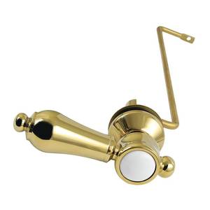 lot 10190 image: Kingston Brass KTBALS2 Heirloom Side Mount Toilet Tank Lever in Polished Brass