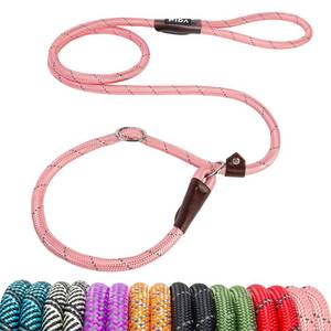 lot 10191 image: Fida Durable Slip Lead Dog Leash, 6 FT x 12 Dog Training Leash, Pink