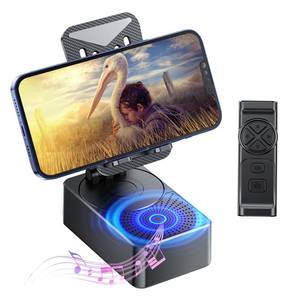 lot 10201 image: Phone Stand with Remote Bluetooth 5.3 Speakers Amplifier for Smartphones