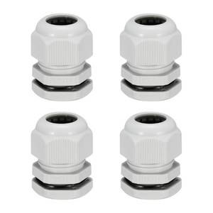 lot 10202 image: uxcell 4Pcs M25 Cable Gland Waterproof Connector Plastic Wire Glands Joints White for 9mm-17mm Dia Wires
