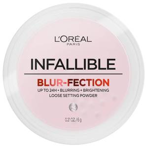 lot 10204 image: LOreal Paris Infallible Blur-fection Longwear Loose Setting Powder, Blurring Face Powder With Up to 24HRs of Wear, Brightening Light Pink, 1 Kit