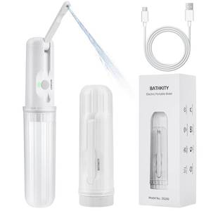 lot 10232 image: BATHKITY Portable Bidet for Travel, Multi- Bottle Compatible Handheld Bidet, 3 Water Pressure Modes, 180°Adjustable Nozzle, IPX6 Waterproof, White