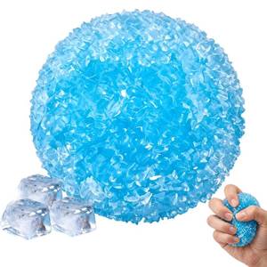 lot 10237 image: Crunchy Stress Ball Blue Individually Packaged Moldable Fidget Tool for People Relaxing Office Desk Tool and Crunchy Squishy Sensory Play
