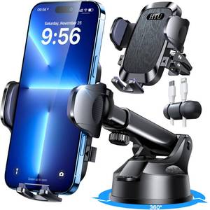 lot 10240 image: ��Upgraded Strongest Suction & Pro Military-Grade Certs ��Ultimate Car Phone Mount��360°Rotatable Suction��Cell Phone Holders Truck Stand for Dashboard Windshield Vent for iPhone 17 Pro Max Samsung,Black