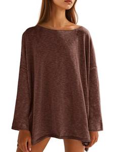 lot 10246 image: Tankaneo Womens Oversized Long Sleeve Shirts Knitted Lightweight Sweater