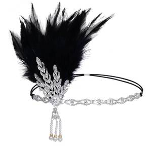 lot 10247 image: choyaxo Flapper Headband Roaring 20s Headpiece Flapper Headpiece Feather Headband for Women