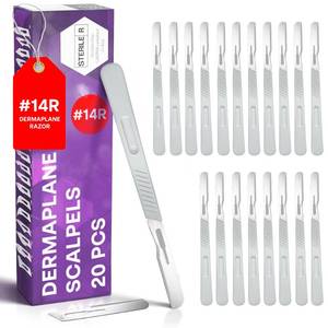 lot 10257 image: MyMed 14R Dermaplaning Razors - Pack of 20 Dermaplane Razor for Women Face