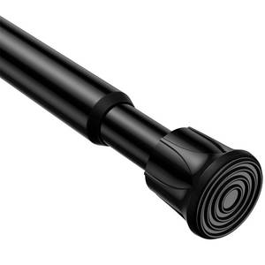 lot 10259 image: AIZESI Spring Tension Curtain Rods Short Tension Rod (Black,28 to 48-1Pcs)