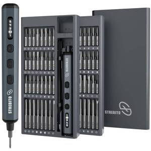 lot 10265 image: STREBITO Mini Electric Screwdriver, 70 in 1 Small Electric Screwdriver Set